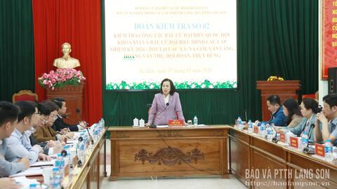 Đoàn kiểm tra số 2 kiểm tra công tác bầu cử tại các xã