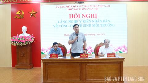 Phường Lương Văn Tri tổ chức hội nghị lắng nghe ý kiến Nhân dân
