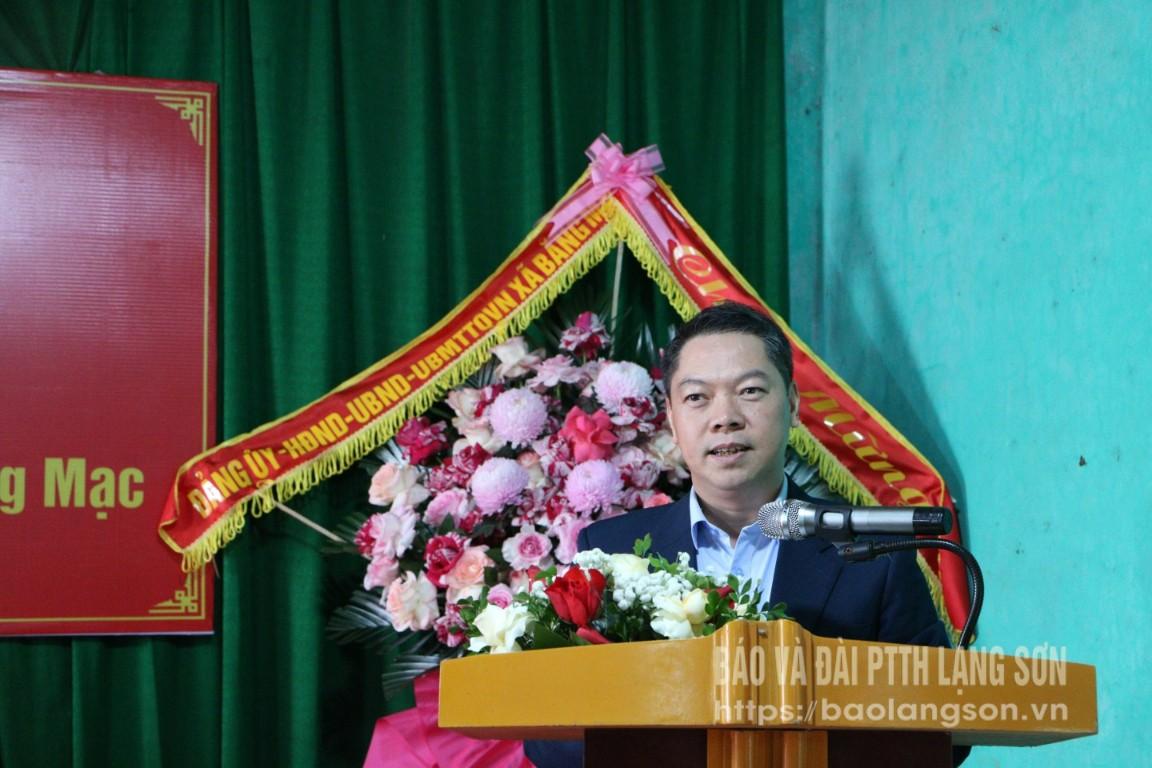 Đồng chí Đoàn Thanh Sơn, Phó Chủ tịch UBND tỉnh phát biểu tại ngày hội