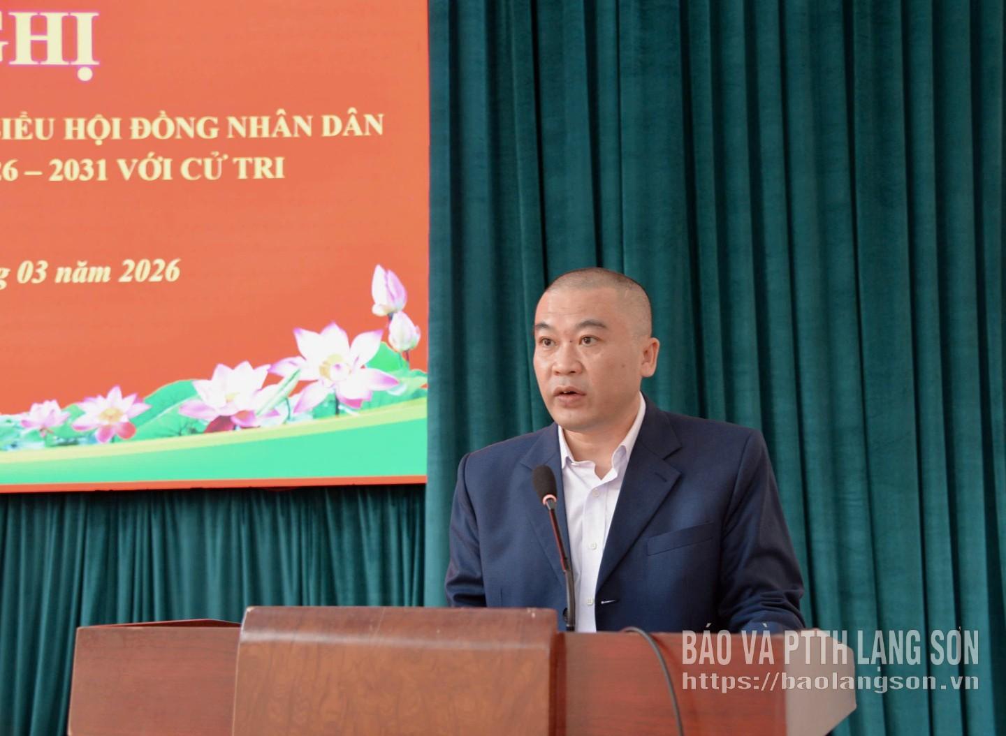 Ông Chu Đình Sơn, Phó Trưởng Phòng theo dõi công tác nội chính, cải cách tư pháp, tiếp công dân và xử lý đơn thư, Ban Nội chính Tỉnh ủy trình bày chương trình hành động