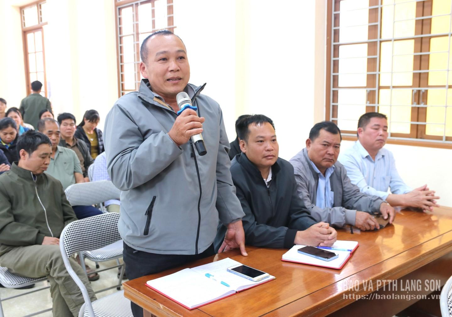 Cử tri xã Khánh Khê phát biểu ý kiến