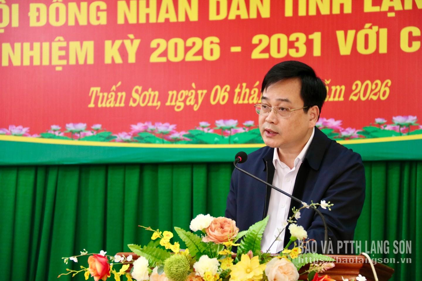 Ông Vũ Hoàng Quý, Ủy viên Ban Thường vụ Tỉnh ủy, Chủ nhiệm Ủy ban Kiểm tra Tỉnh ủy trình bày chương trình hành động