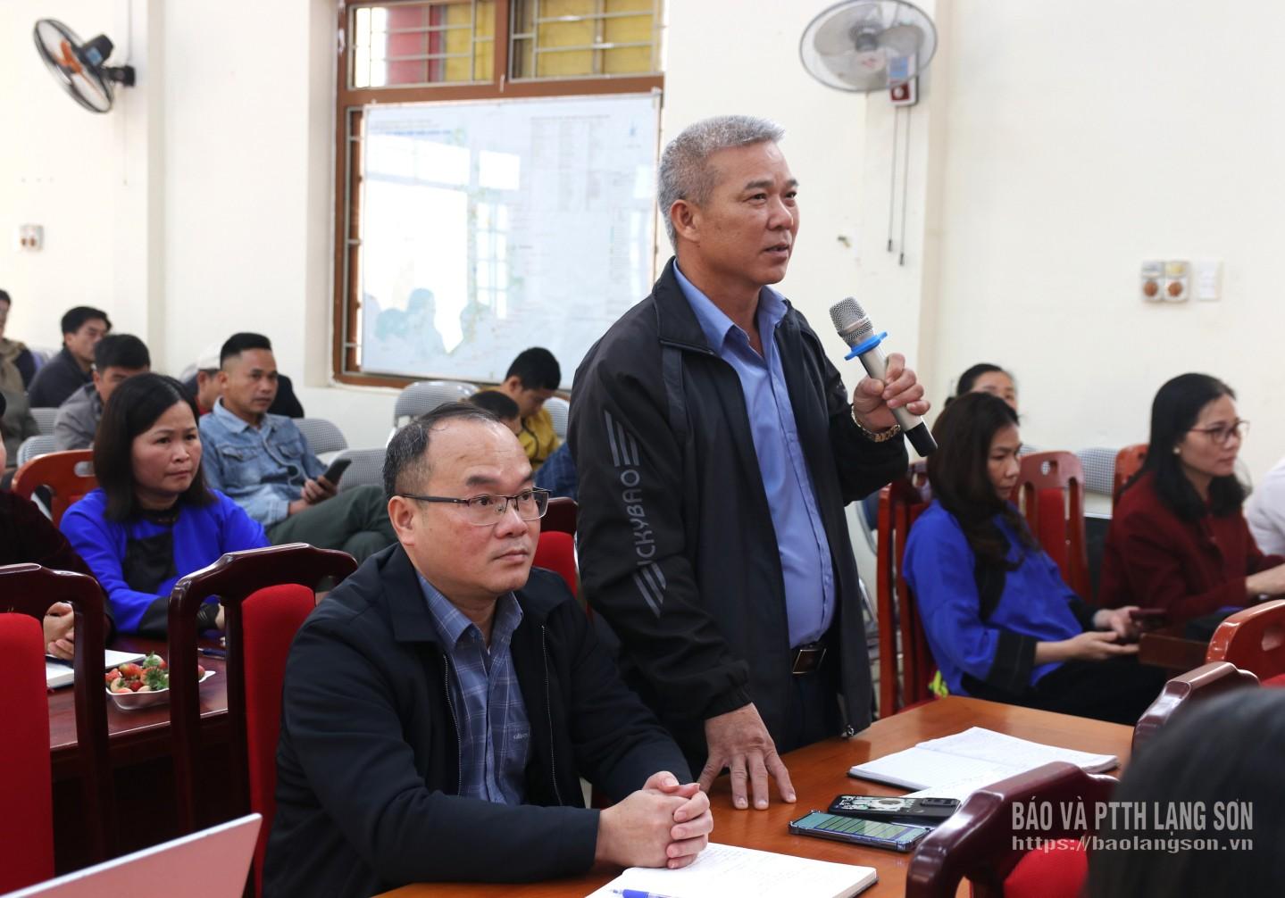 Cử tri xã Yên Phúc nêu ý kiến, nguyện vọng