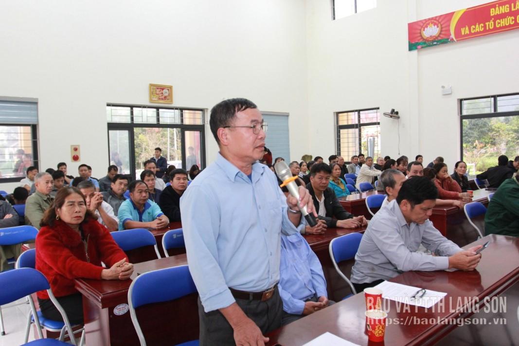 Cử tri xã Yên Bình nêu ý kiến, nguyện vọng