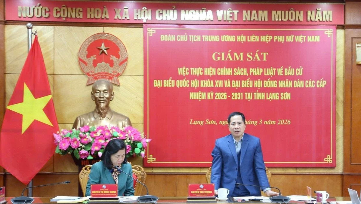 Đoàn Chủ tịch TƯ Hội LHPN Việt Nam giám sát việc thực hiện chính sách, pháp luật về bầu cử tại Lạng Sơn- Ảnh 3.
