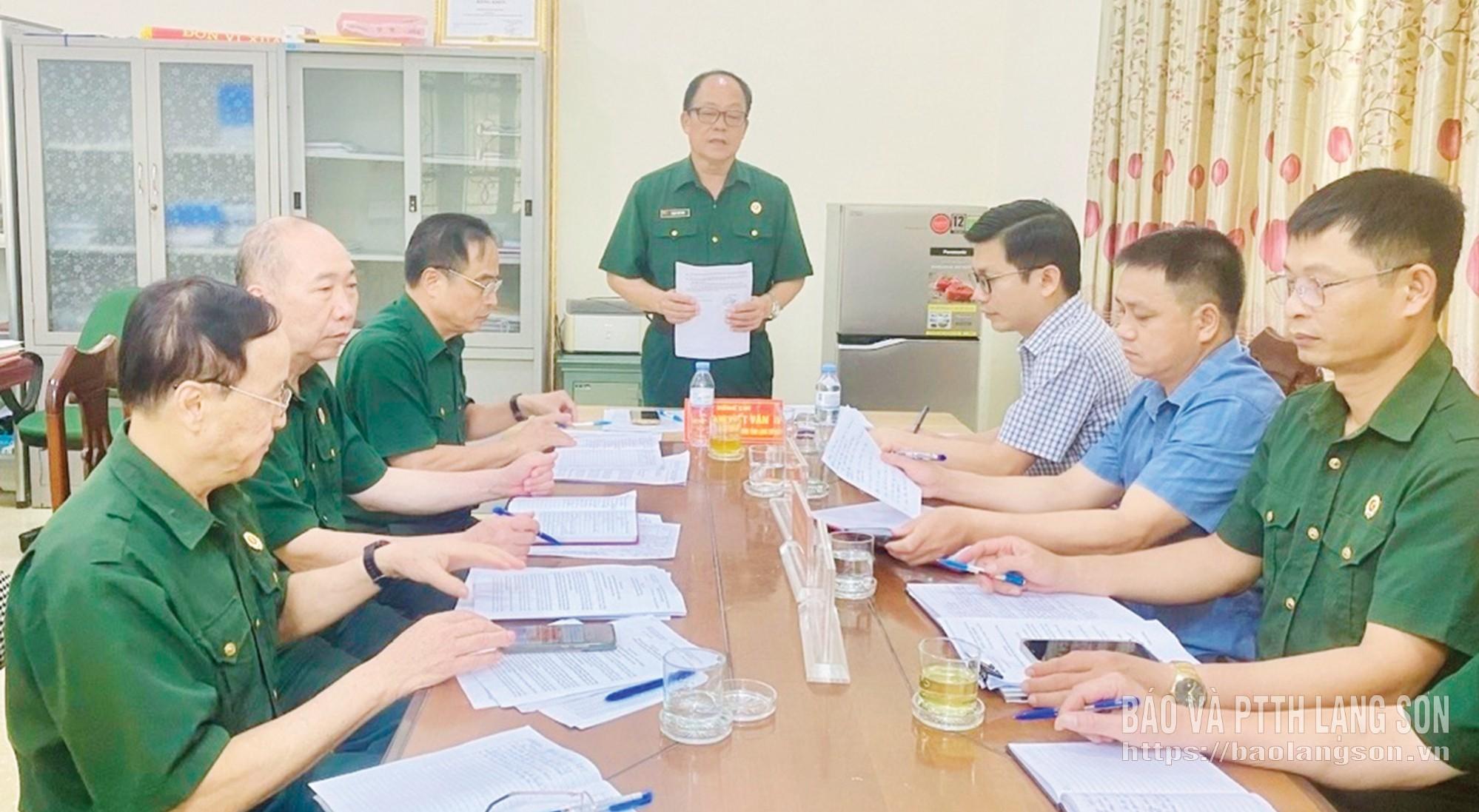 Hội Cựu chiến binh tỉnh kiểm tra công tác hội tại xã Chi Lăng