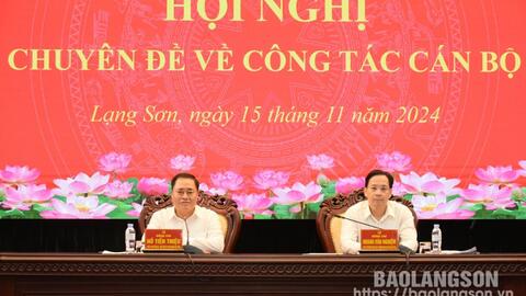 Tỉnh ủy Lạng Sơn tổ chức hội nghị chuyên đề về công tác cán bộ