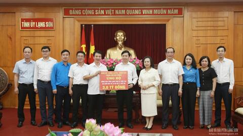 Thành phố Đà Nẵng và thành phố Hải Phòng ủng hộ 4 tỷ đồng hỗ trợ tỉnh Lạng Sơn khắc phục thiệt hại do bão lũ gây ra