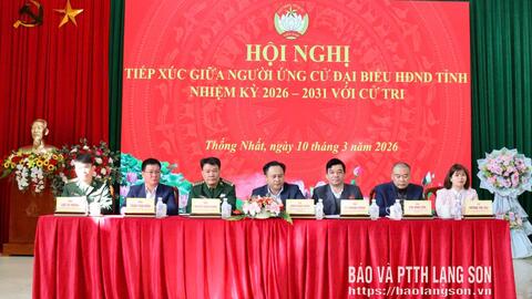 Ứng cử viên đại biểu HĐND tỉnh tiếp xúc cử tri tại xã Thống Nhất