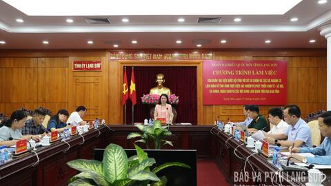 Đoàn ĐBQH tỉnh làm việc với các sở, ngành tỉnh về tình hình phát triển kinh tế - xã hội