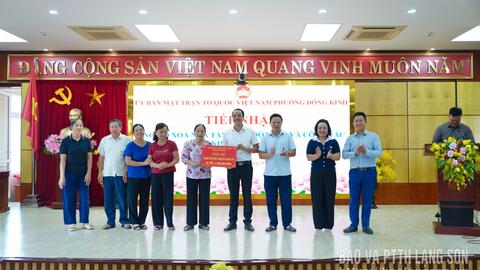 Phường Đông Kinh: Tiếp nhận ủng hộ xóa nhà tạm, nhà dột nát và công tác an sinh xã hội năm 2026 lần 1