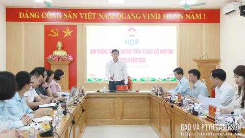 Họp Ban Thường trực Ủy ban Mặt trận Tổ quốc Việt Nam tỉnh tháng 9 năm 2026