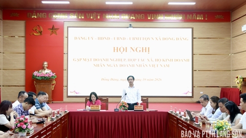 Xã Đồng Đăng gặp mặt doanh nghiệp, hợp tác xã, hộ kinh doanh nhân kỷ niệm Ngày Doanh nhân Việt Nam