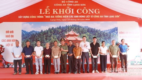 Khởi công xây dựng công trình “Nhà bia tưởng niệm các anh hùng liệt sĩ Công an tỉnh Lạng Sơn”