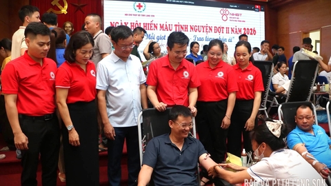 Tiếp nhận 2.809 đơn vị máu tại ngày hội hiến máu tình nguyện đợt II năm 2026