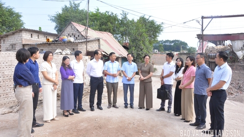Đoàn khảo sát của Ủy ban Trung ương MTTQ Việt Nam làm việc tại Lạng Sơn