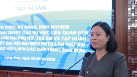 TẬP HUẤN NÂNG CAO KIẾN THỨC, KỸ NĂNG CHO CÁN BỘ HỘI LHPN CÁC CẤP TỈNH LẠNG SƠN