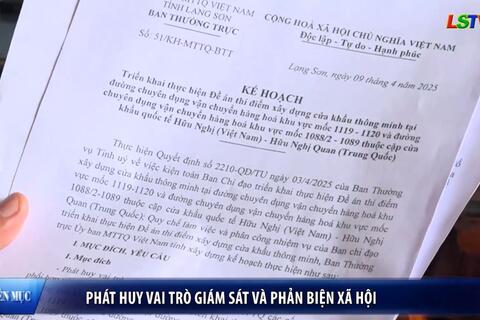 Phát huy vai trò giám sát và phản biện xã hội