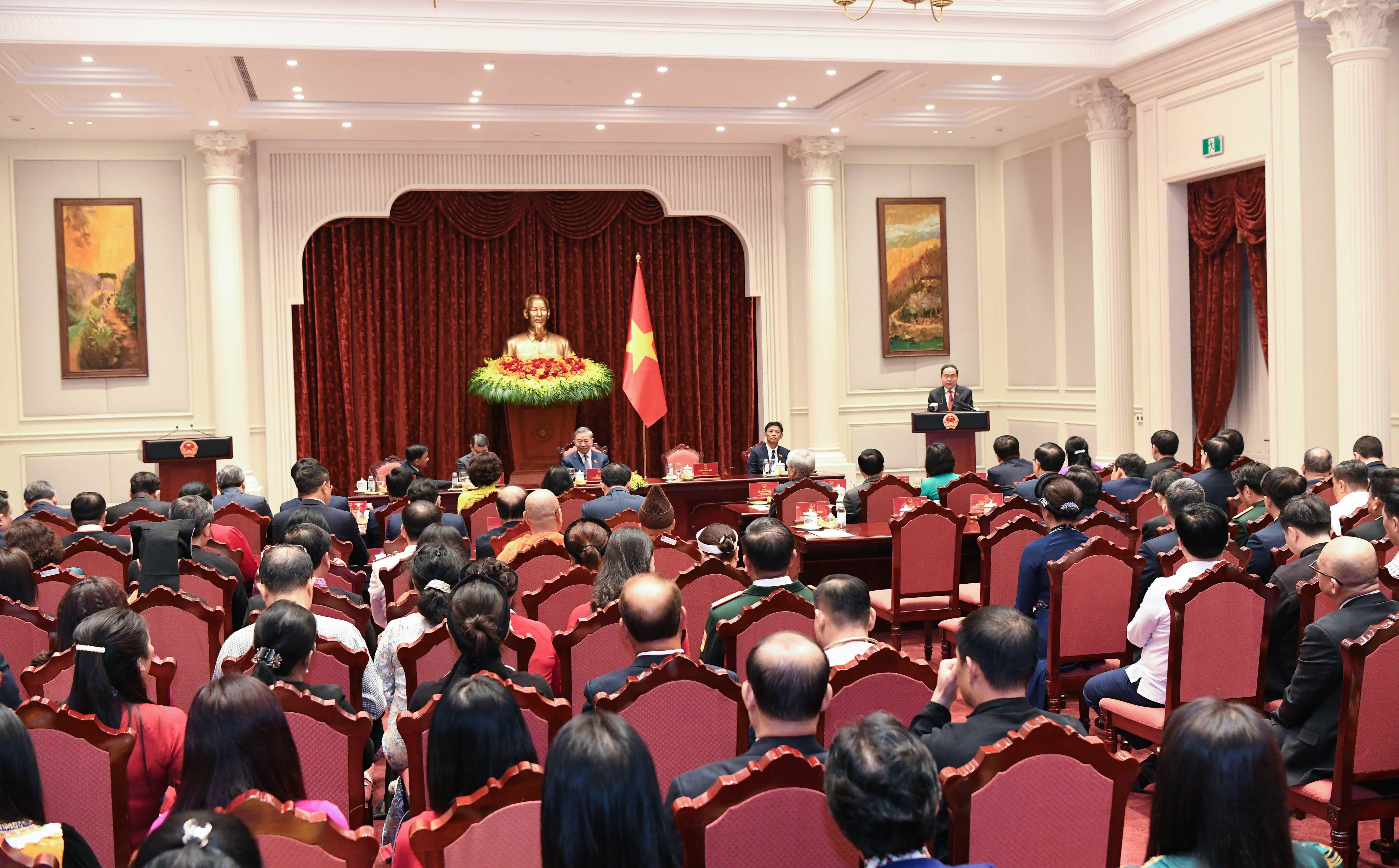 Chủ tịch Quốc hội Trần Thanh Mẫn phát biểu. Ảnh: Lâm Hiển