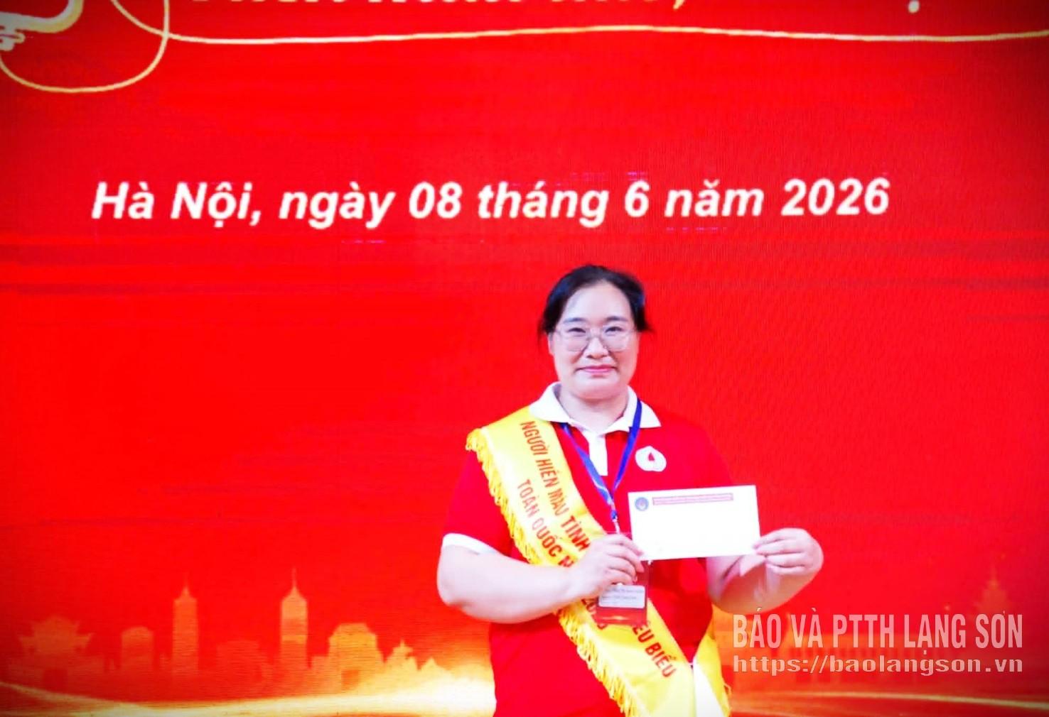 Chị Hứa Thị Kim Thành được tôn vinh người hiến máu tình nguyện tiêu biểu toàn quốc năm 2026