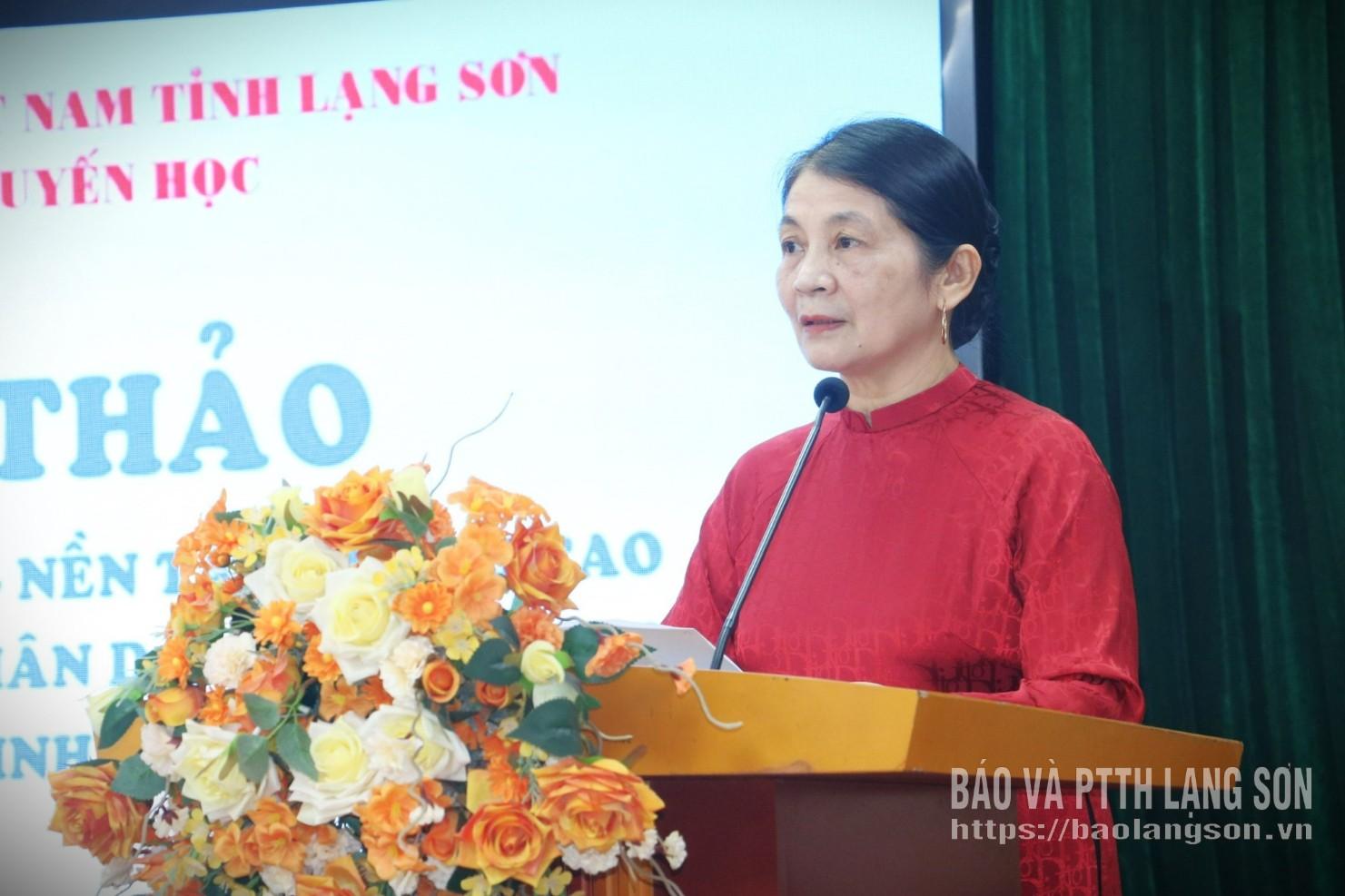 Phó Chủ tịch HKH tỉnh phát biểu tại hội thảo