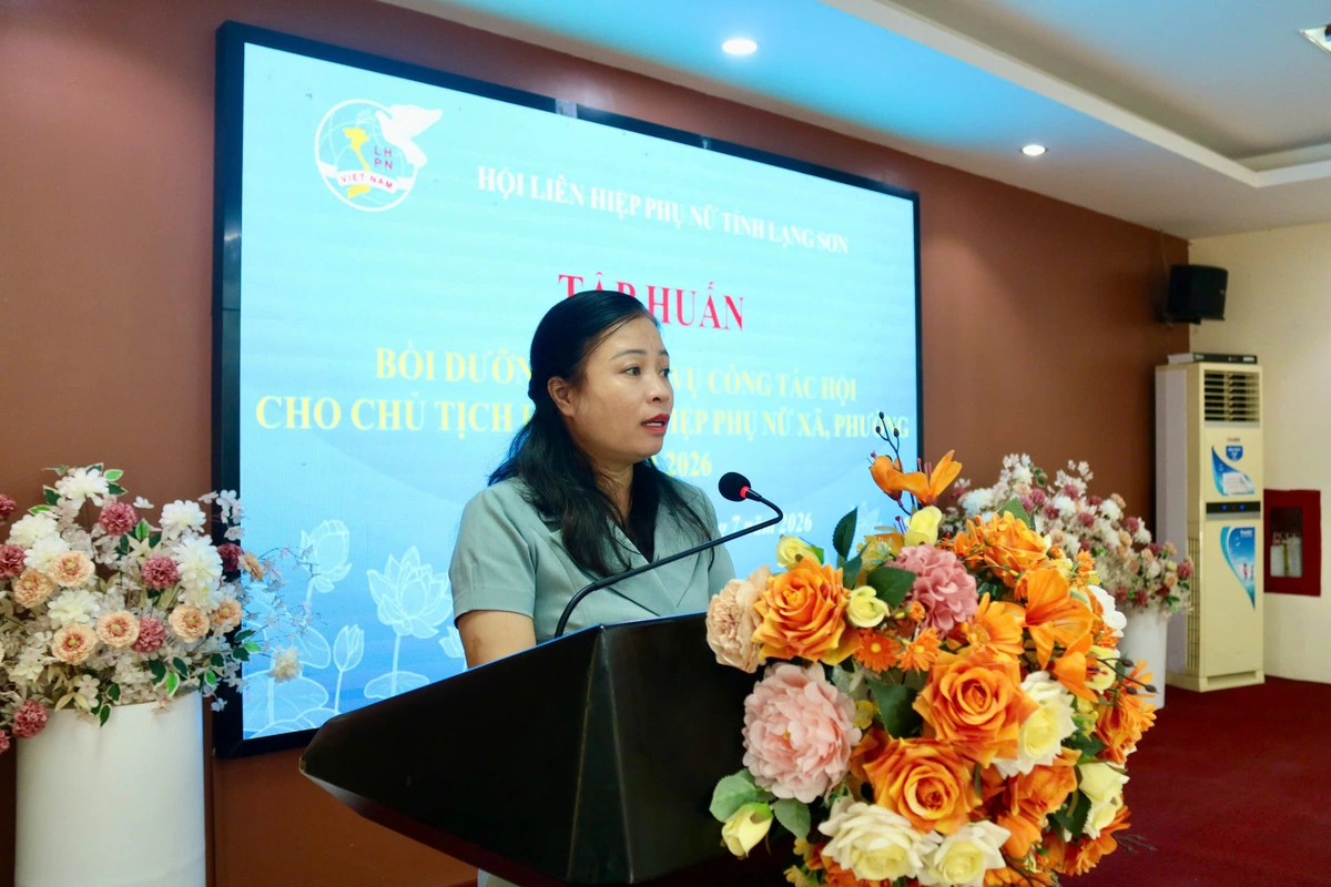 Lạng Sơn: Bồi dưỡng nghiệp vụ công tác Hội cho Chủ tịch Hội LHPN xã, phường- Ảnh 1.