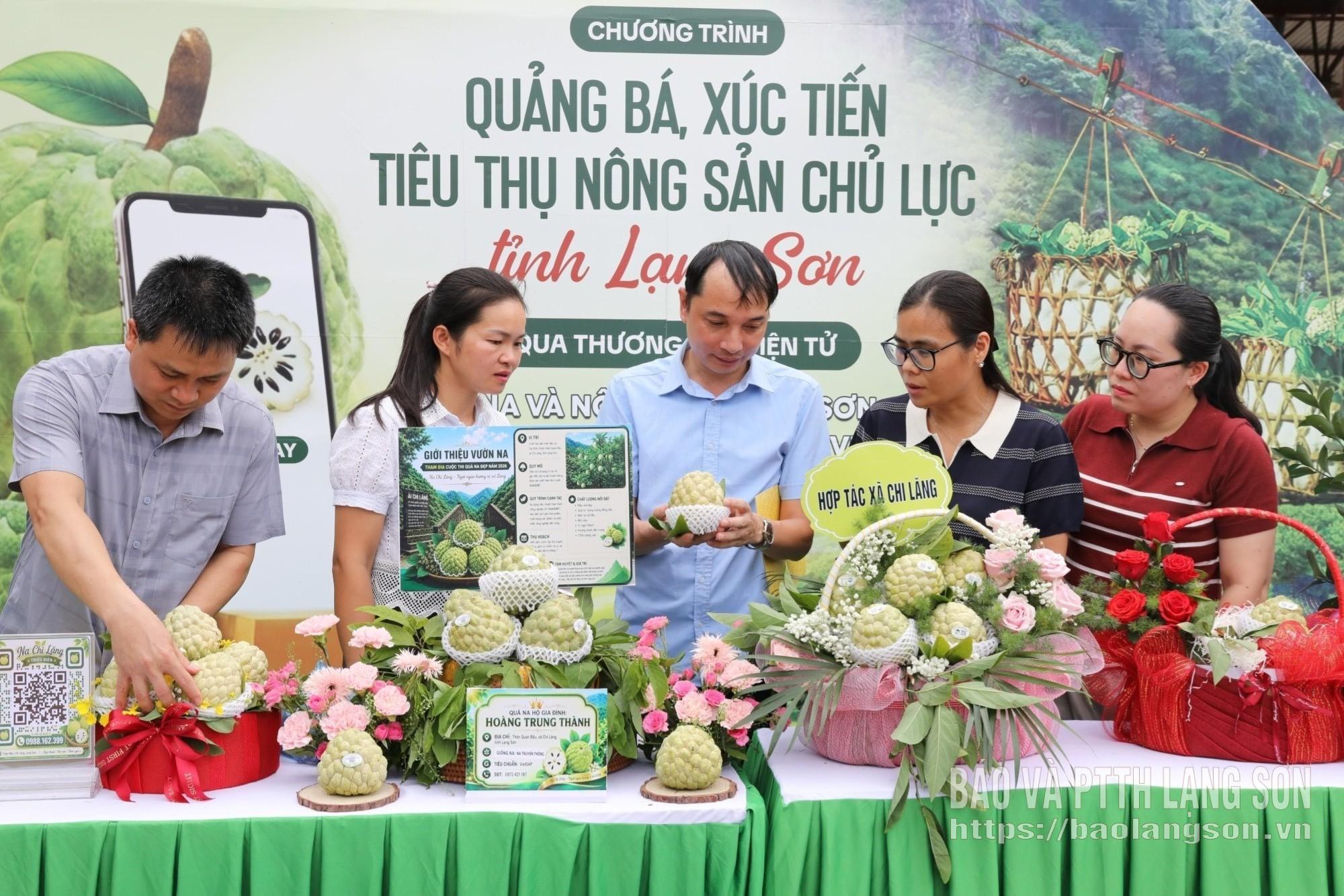 Ban giám khảo chấm điểm cuộc thi "Quả na đẹp" xã Chi Lăng năm 2026